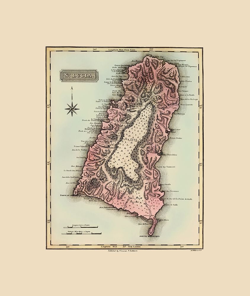 St Lucia Caribbean - Lucas 1823