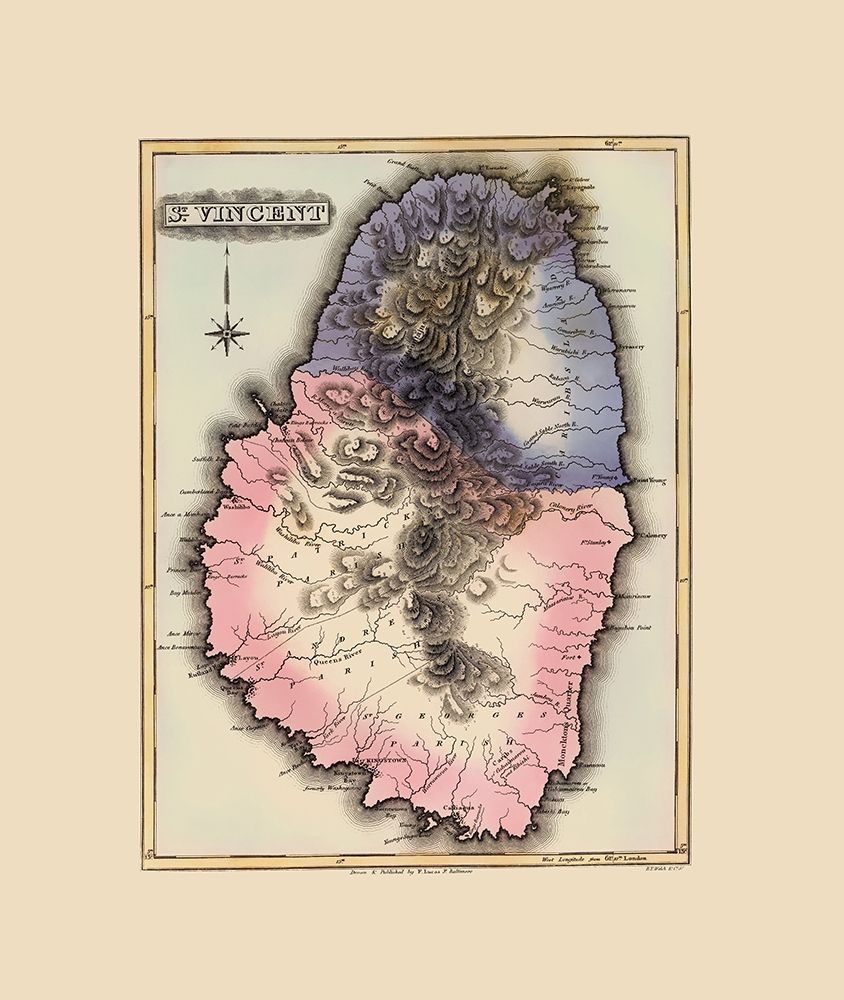 St Vincent Caribbean - Lucas 1823