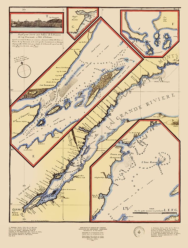 St Lawrence River Quebec Canada - De Fer 1695