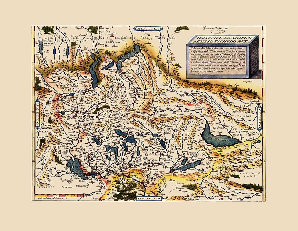 Switzerland - Ortelius 1560