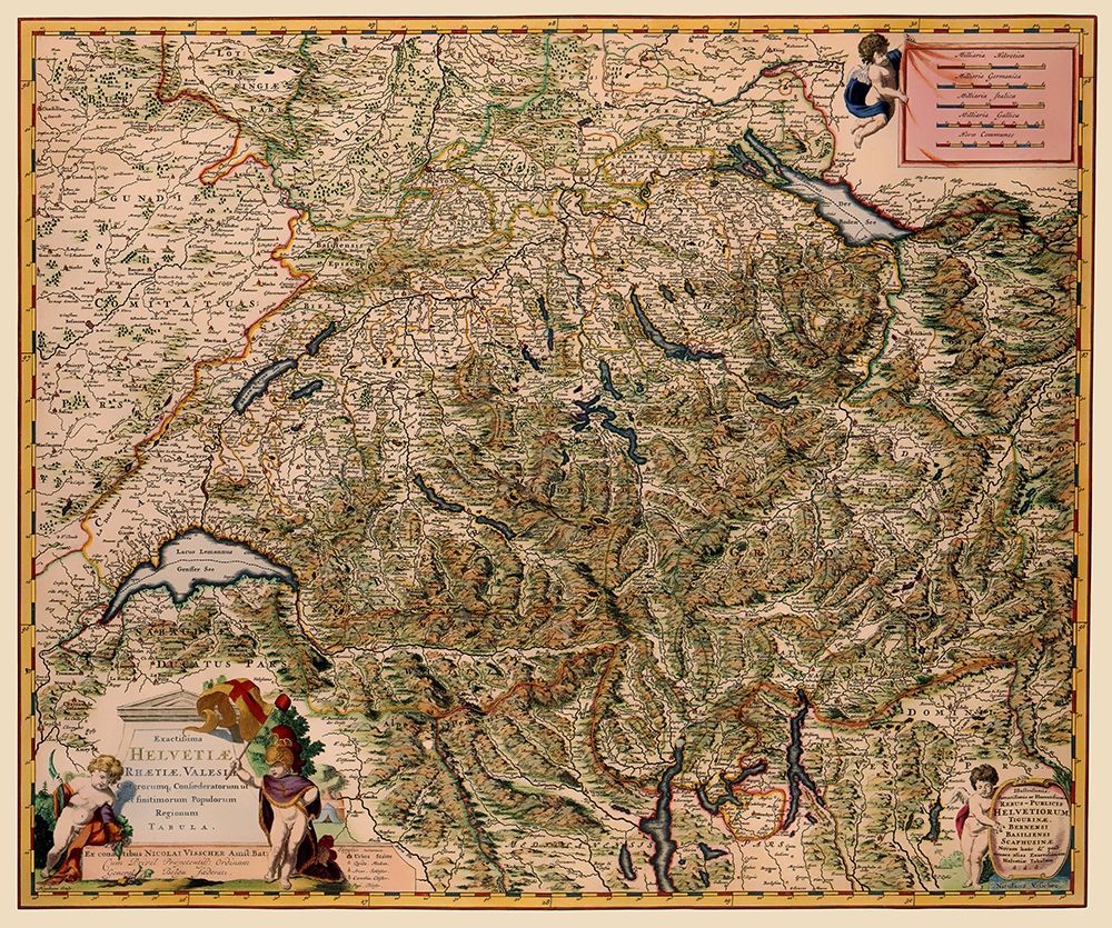 Switzerland - Visscher 1658
