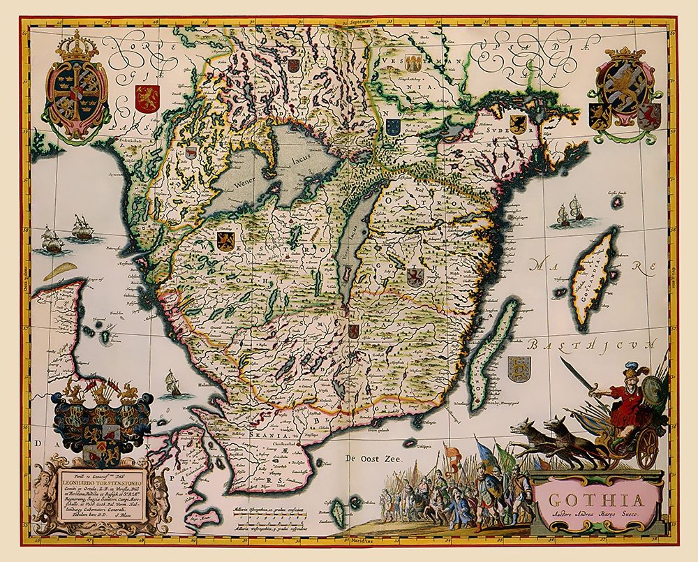 Southern Sweden - Blaeu 1662