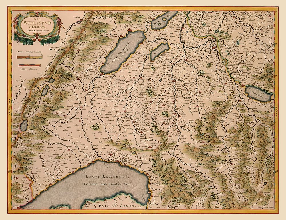 Southwest Switzerland - Blaeu 1610
