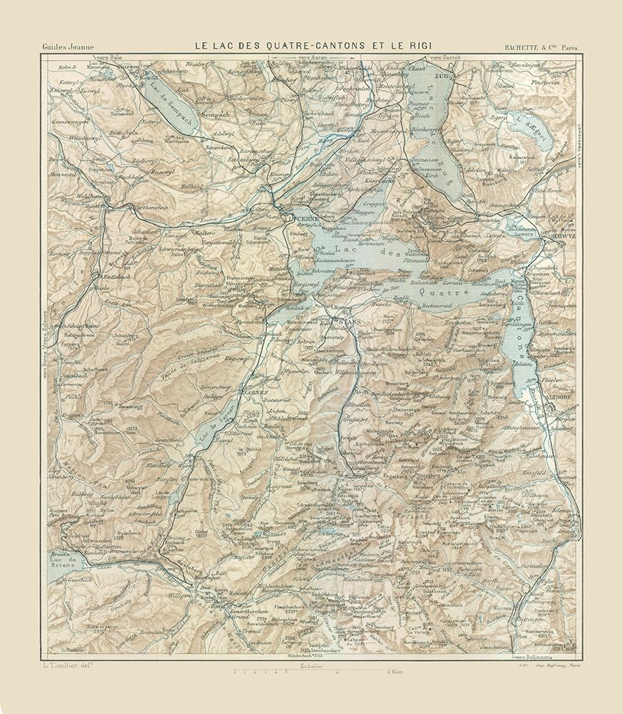 Lake Lucerne Rigi Switzerland - Swiss Guide 1917