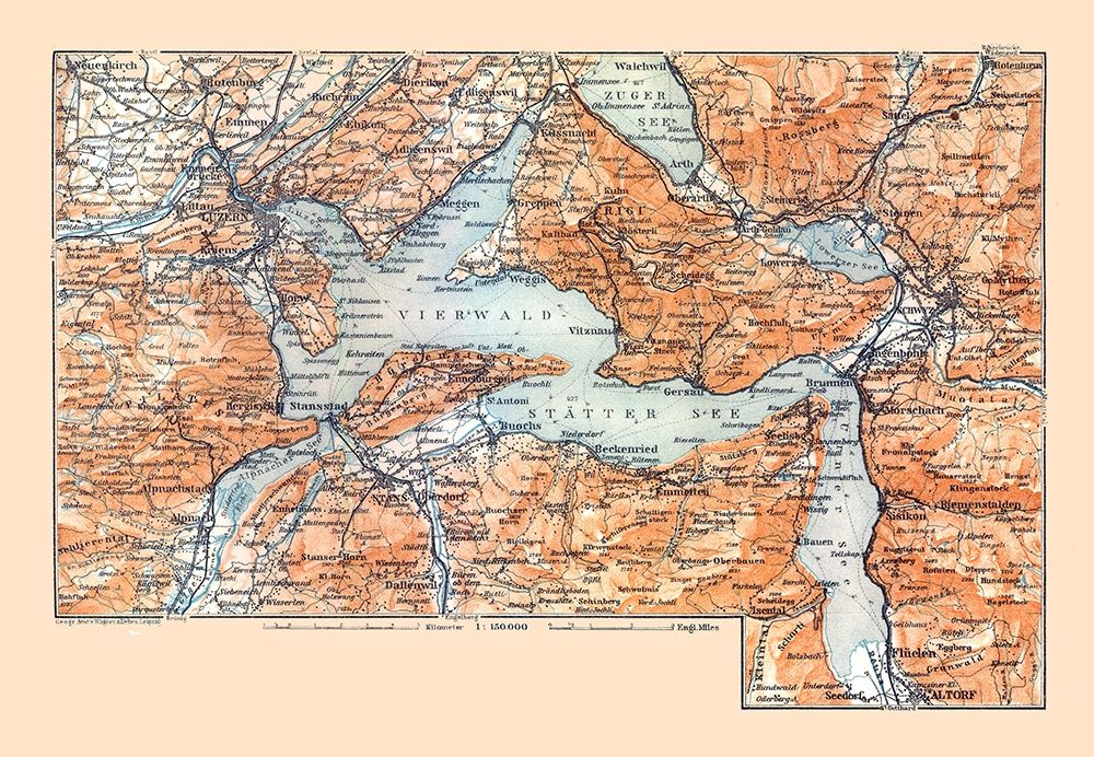Central Switzerland - Baedeker 1921