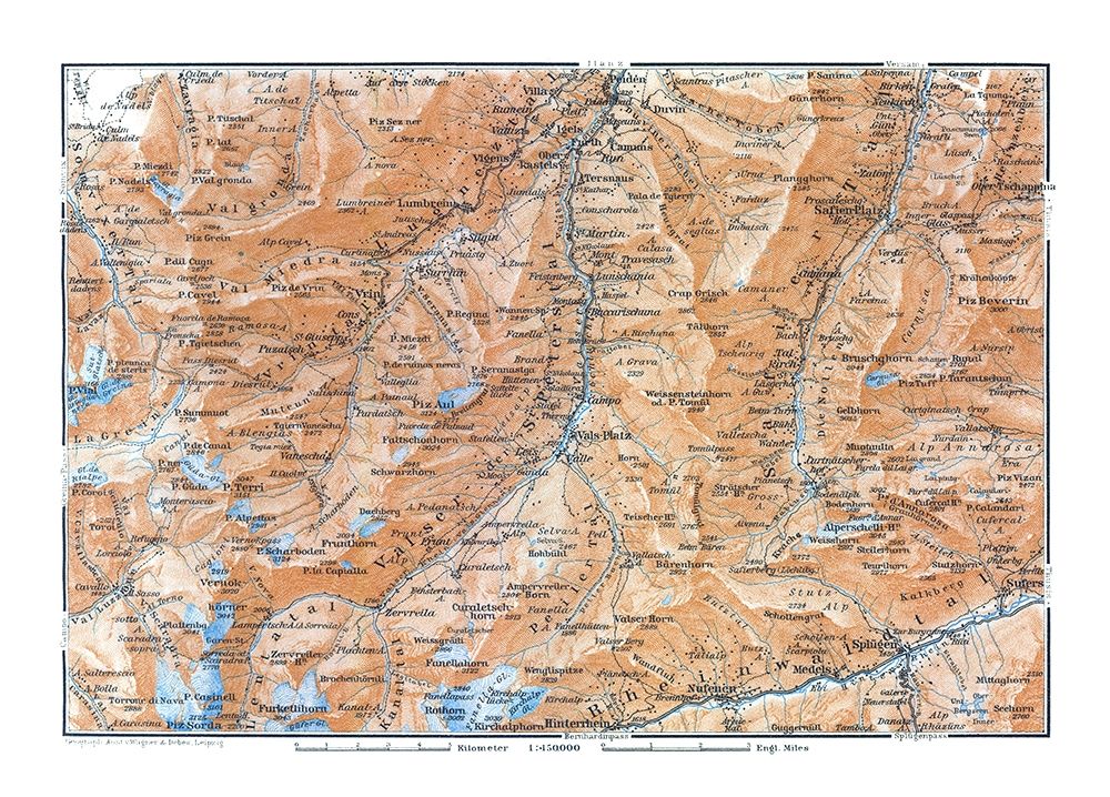 Southeastern Switzerland - Baedeker 1921
