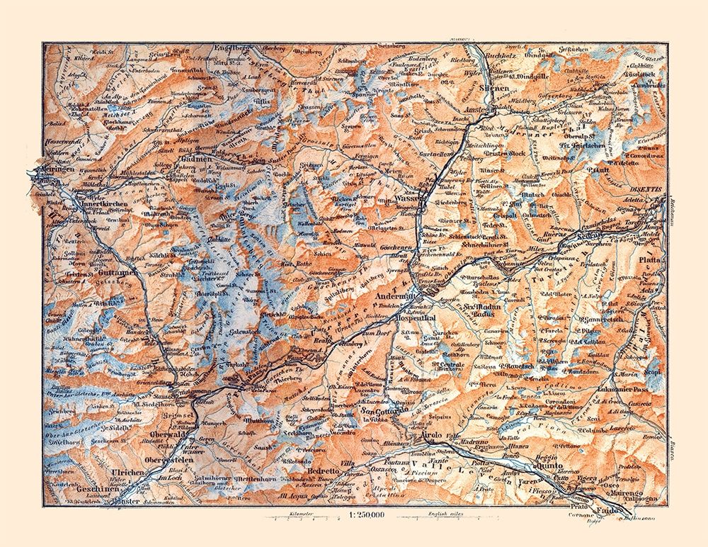 Gadmen Switzerland - Baedeker 1921