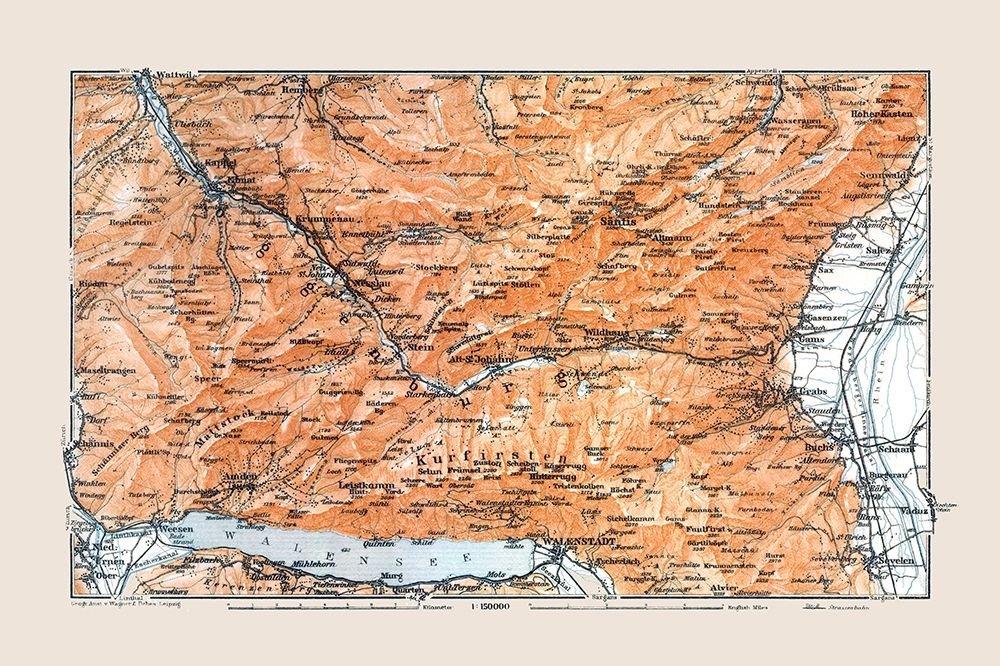 Toggenburg Region Switzerland - Baedeker 1921