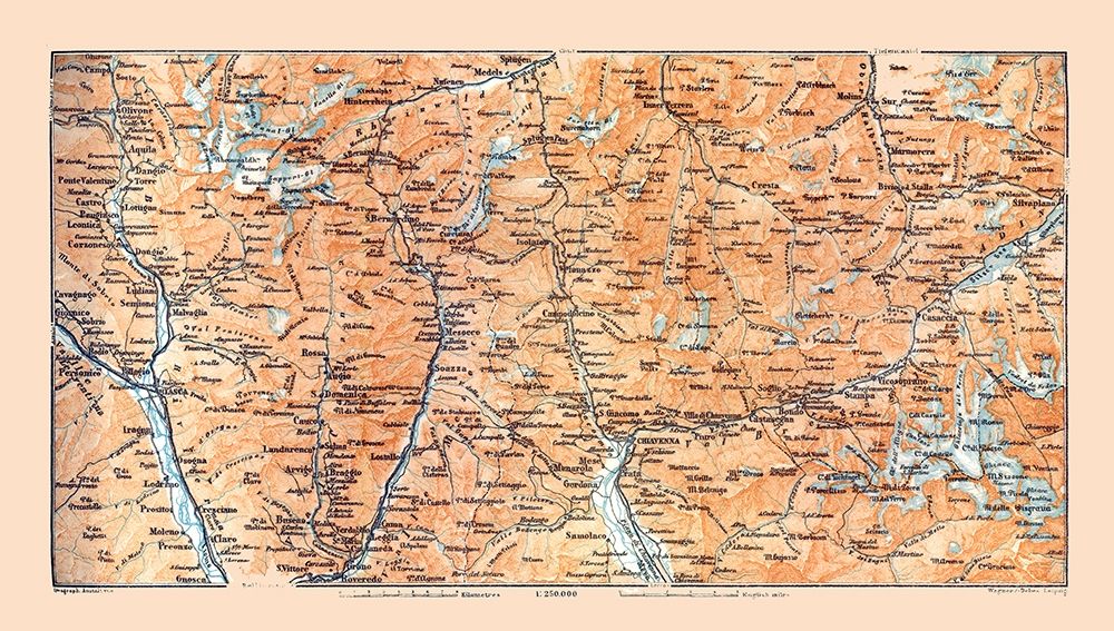 Southeast Switzerland - Baedeker 1921