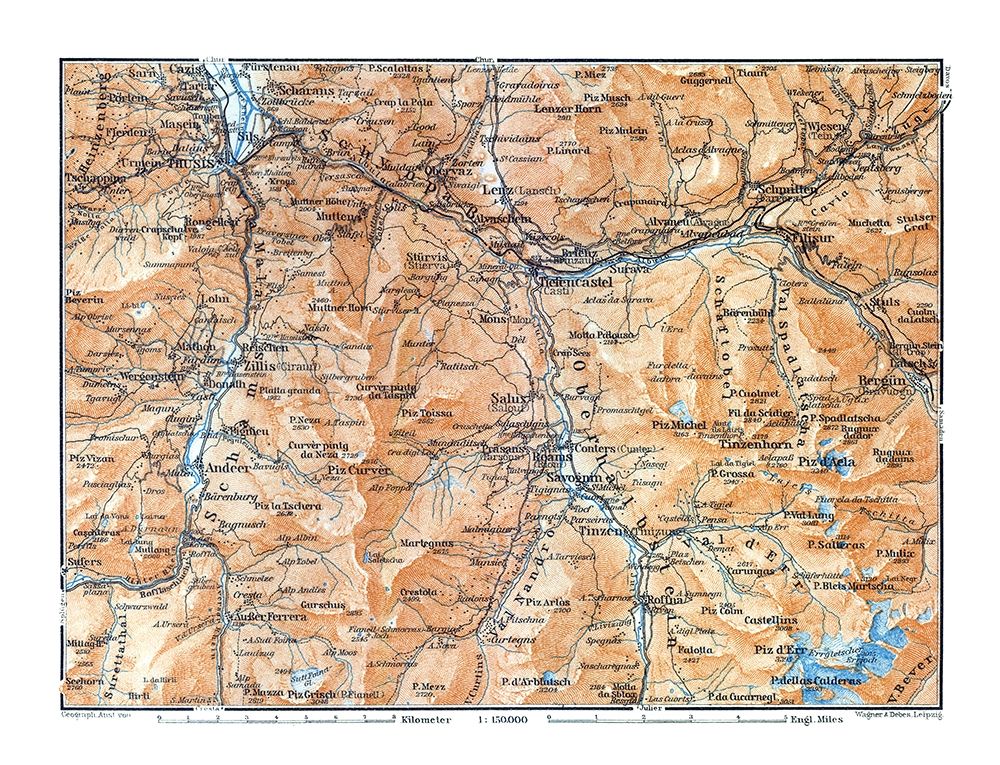 Salux Region Switzerland - Baedeker 1921