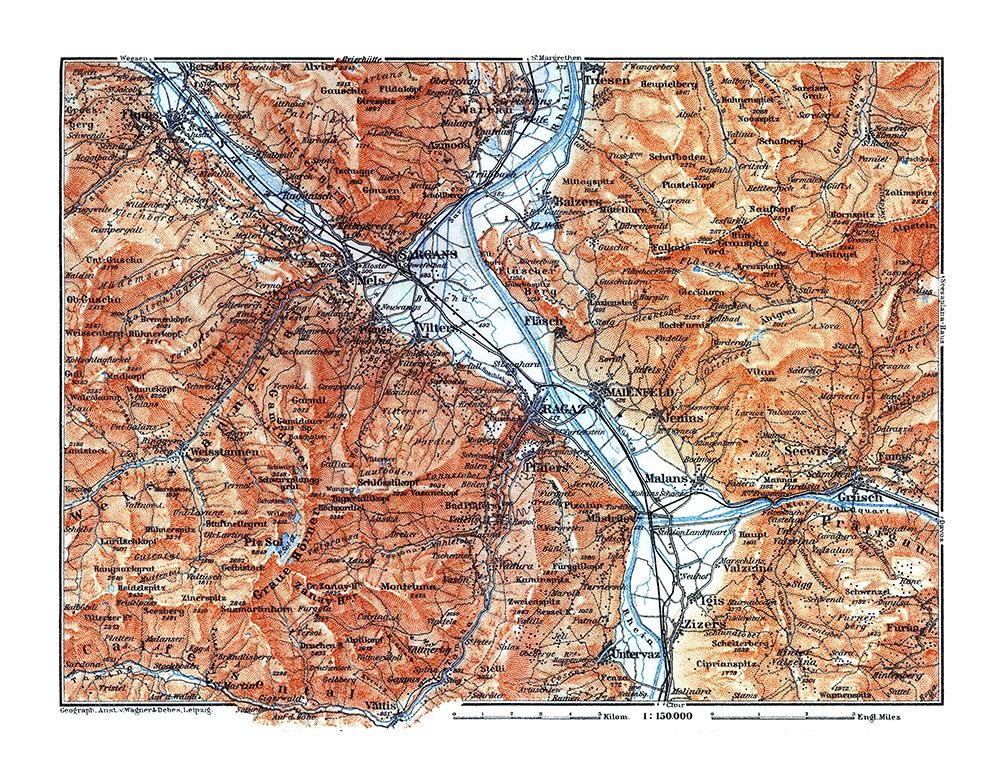 Eastern Switzerland - Baedeker 1921