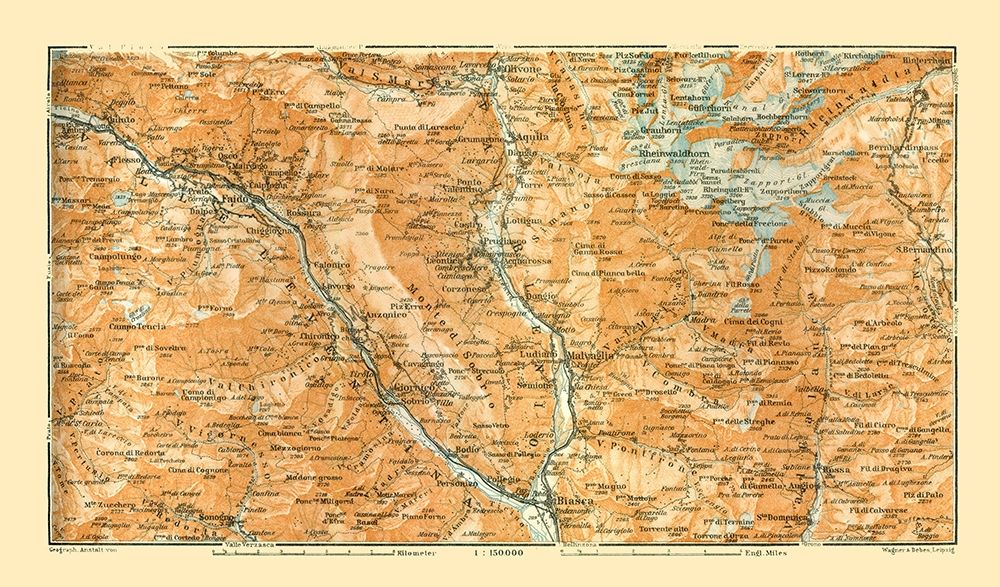 Sobrio Region Switzerland - Baedeker 1921