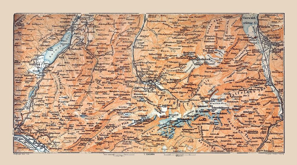 Engelberg Region Switzerland - Baedeker 1921