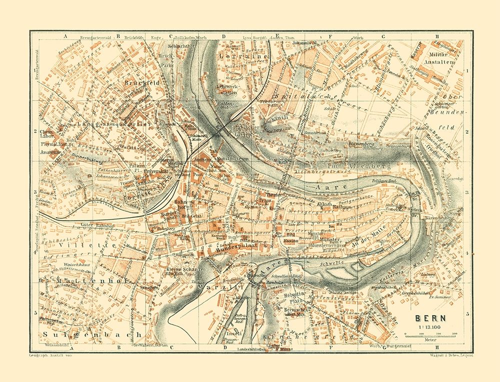 Bern Switzerland - Baedeker 1921