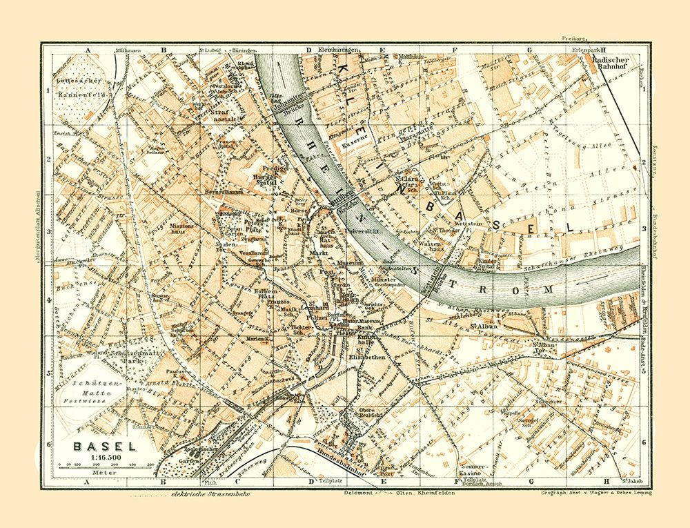 Basel Switzerland - Baedeker 1921