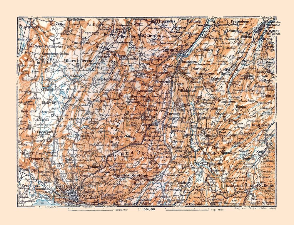 Savigny Region Switzerland - Baedeker 1921