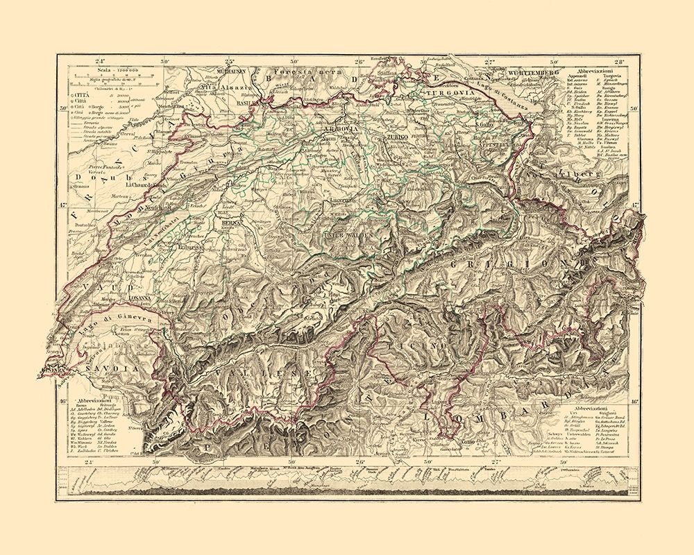 Valais Canton Switzerland - Santini 1794