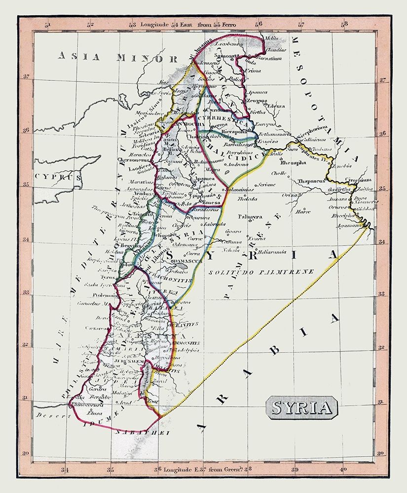 Middle East Syria - Fenner 1830