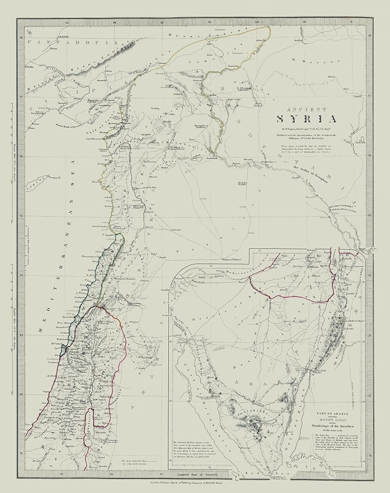 Ancient Syria Middle East - Hughes 1830