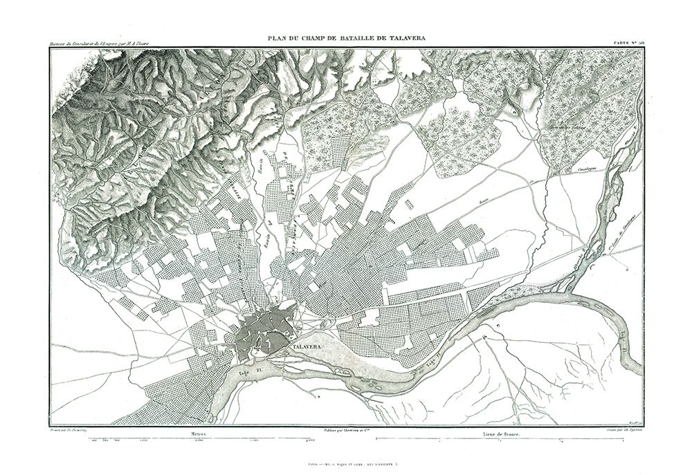 Battle of Talavera, Field Plan - Thiers 1866