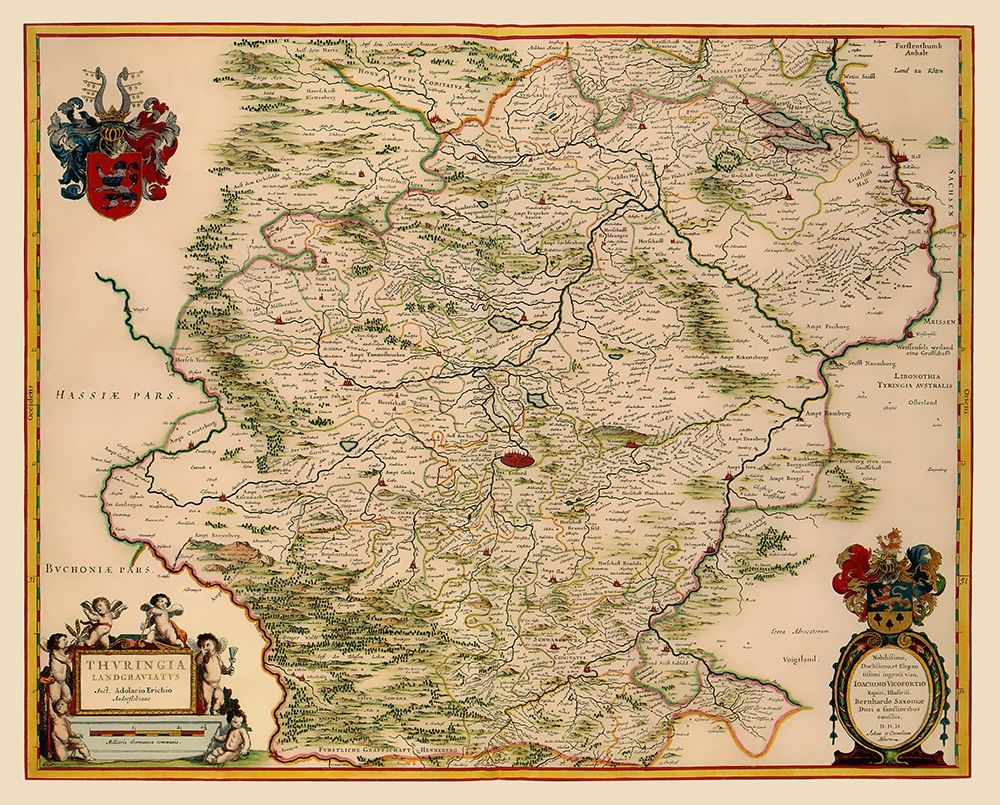 Thuringia State Germany - Blaeu 1635