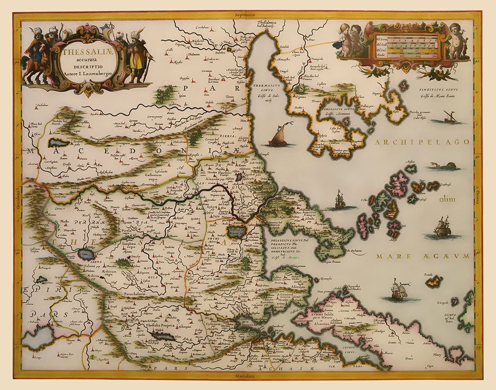 Thessaloniki Region Greece - Blaeu 1654