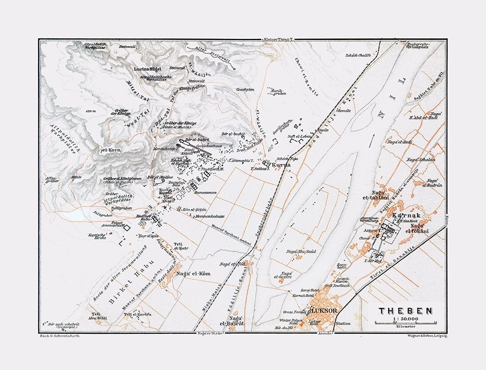 Thebes Egypt - Baedeker 1913