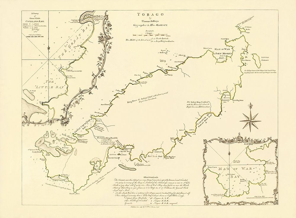 Caribbean Tobago - Jefferys 1765