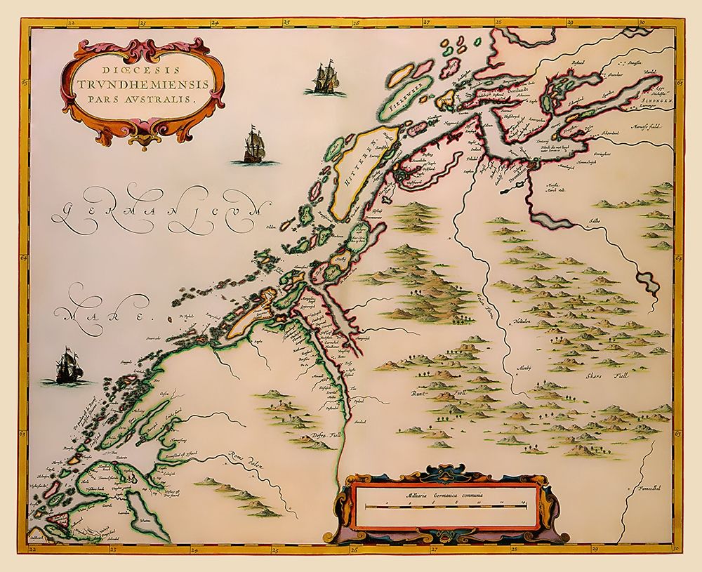 Trondheim Region Norway - Jansson 1662
