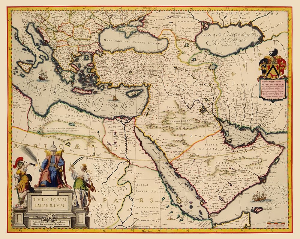 Turkish Empire - Blaeu 1635