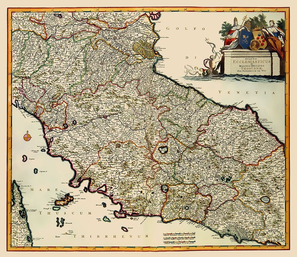 Tuscany Region Italy - De Wit 1688