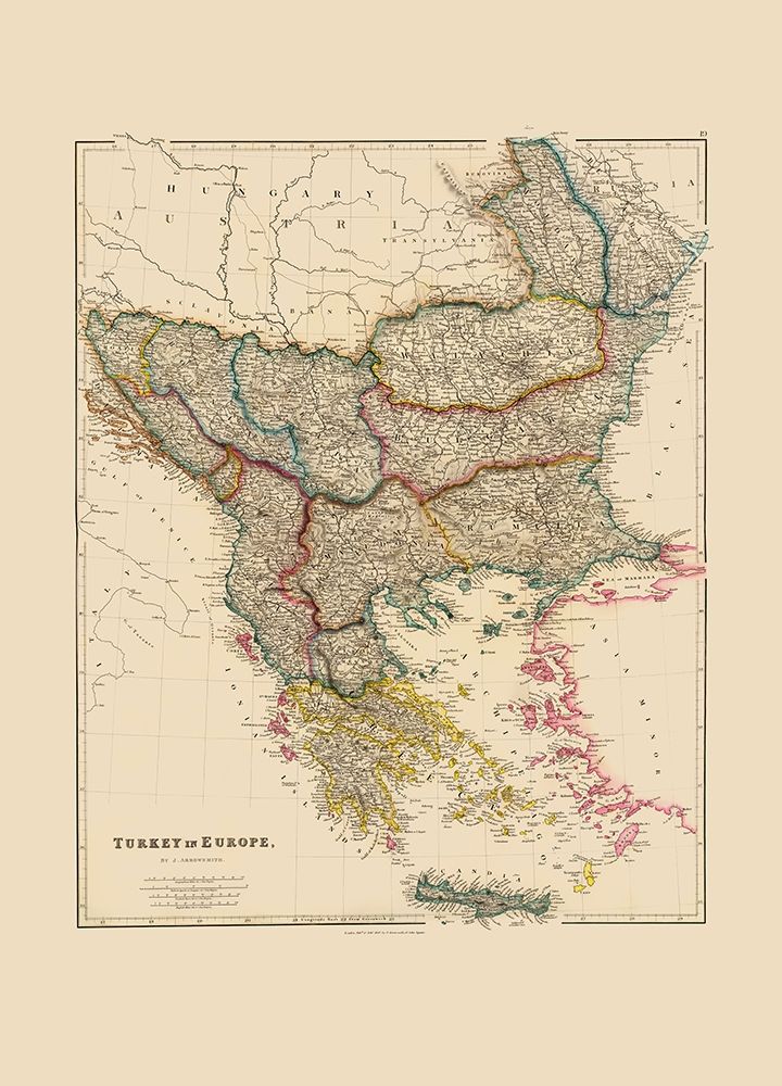 Europe Turkey - Arrowsmith 1844