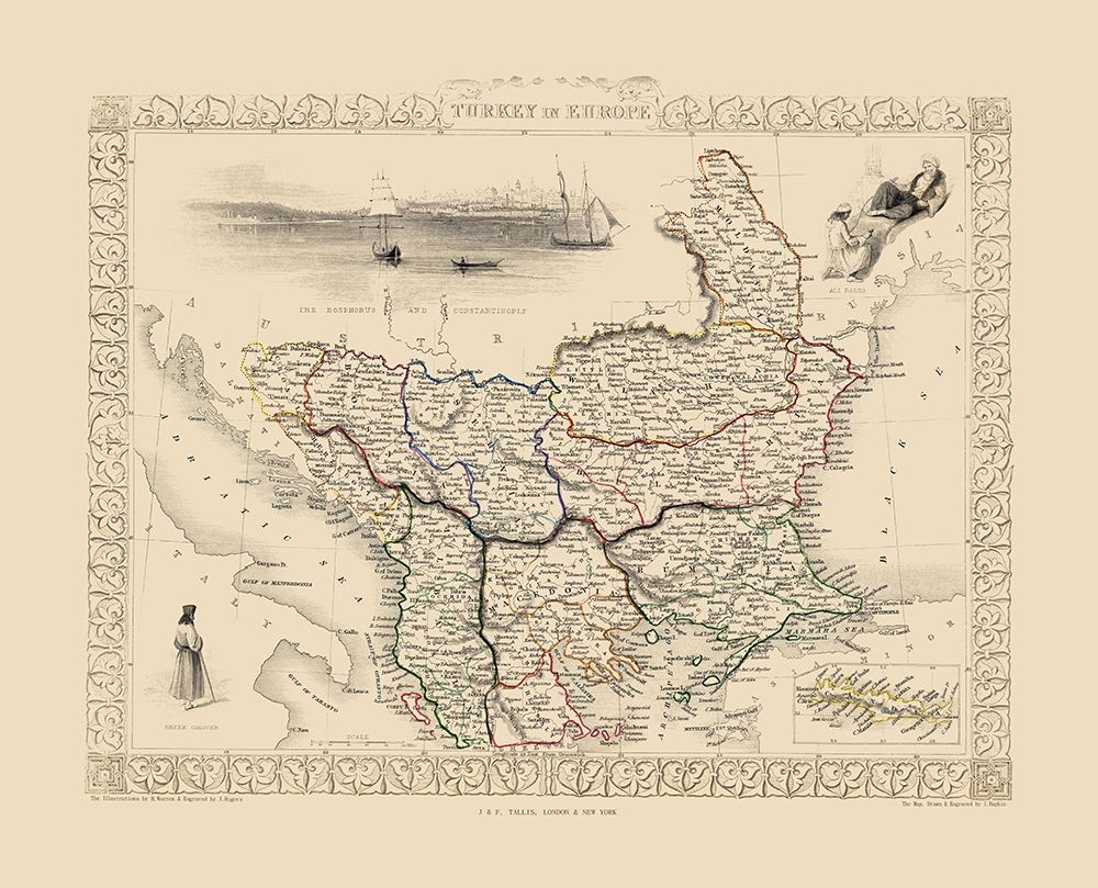 Europe Turkey - Tallis 1851