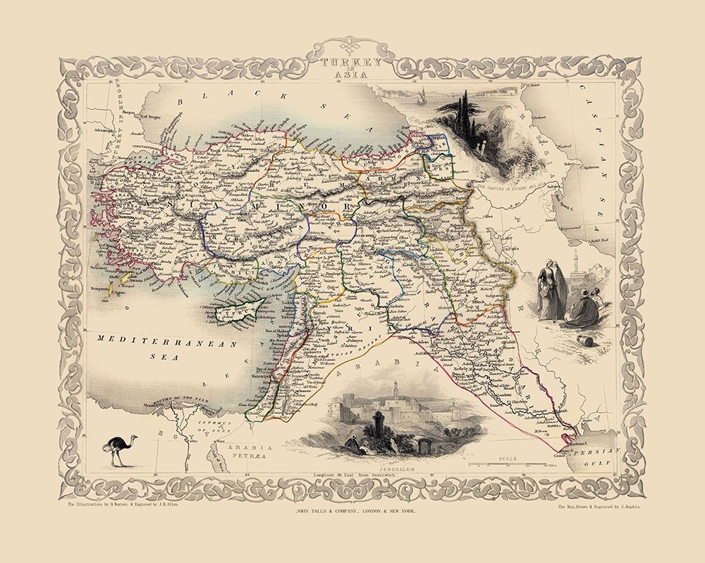 Asia Turkey - Tallis 1851