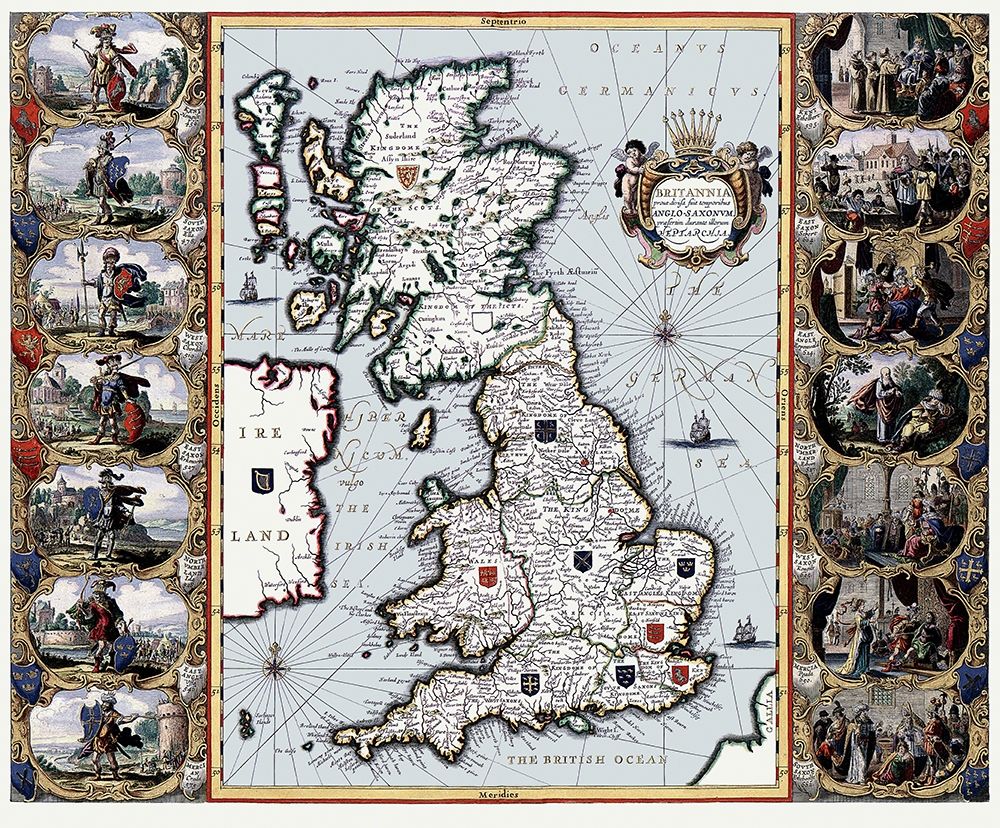 England Scotland Wales - 1645