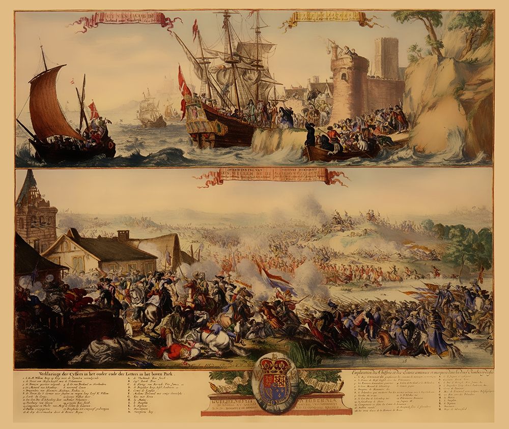 Battle River Boyne Ireland - DeHooghe 1690
