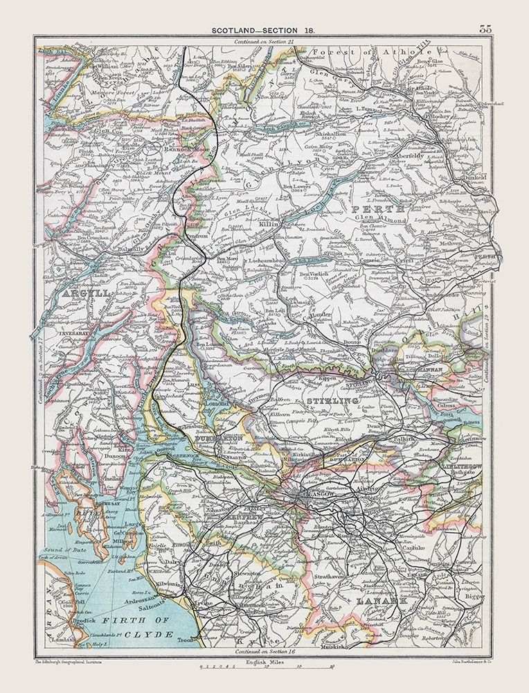 Southern Scotland - Bartholomew 1892