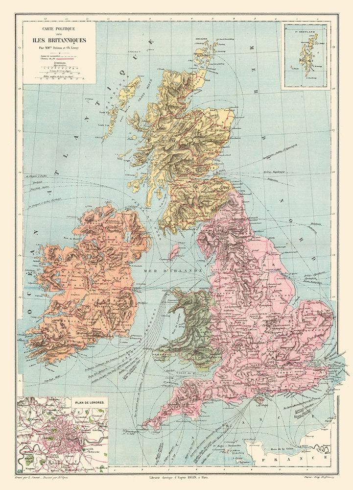 British Isles Great Britain Ireland - Drioux 1882