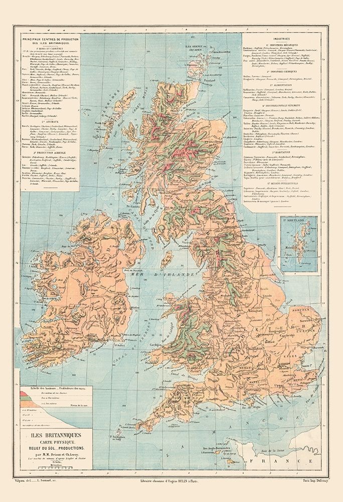 British Isles Great Britain Ireland - Drioux 1882