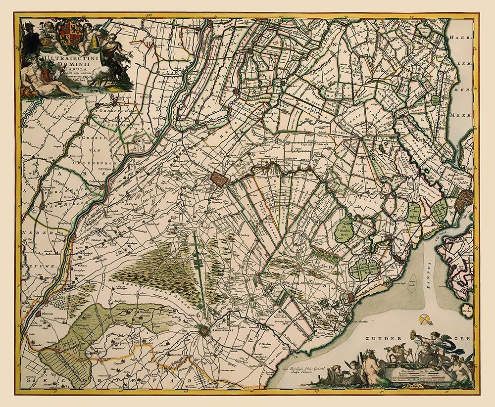 Utrecht Province Netherlands - Visscher 1681