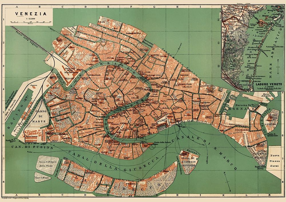 Venice Italy - Baedeker 1886