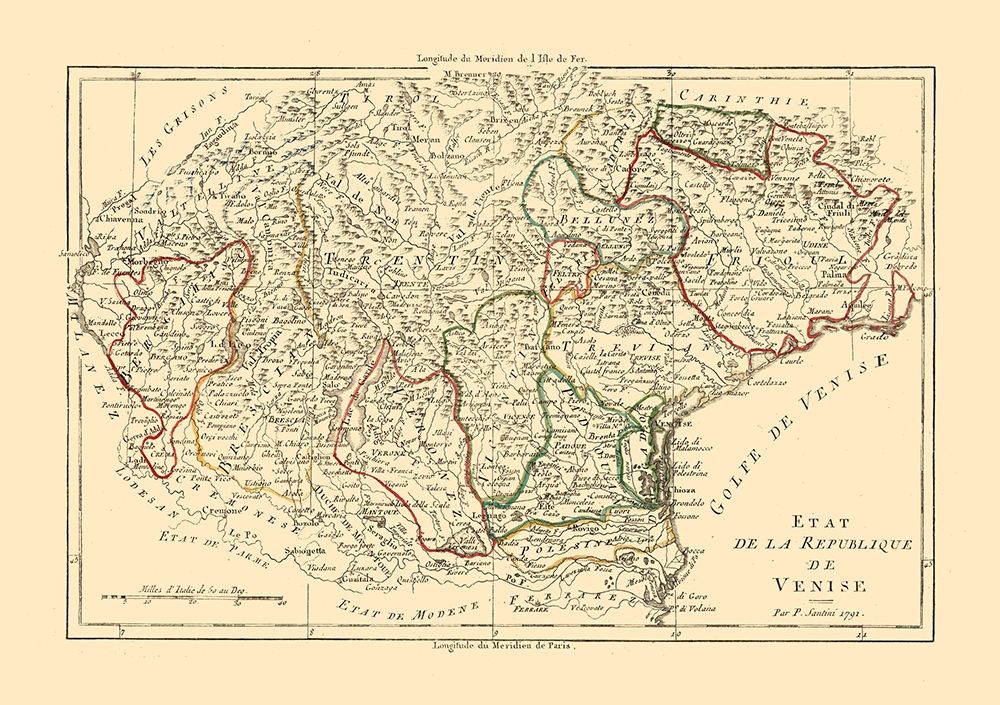 Venice Region Italy - Santini 1794
