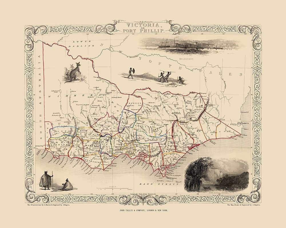Victoria Australia - Tallis 1851