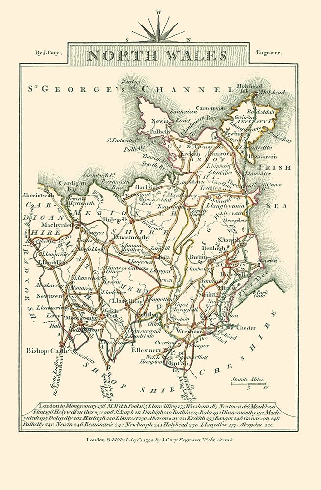 North Wales - Cary 1792