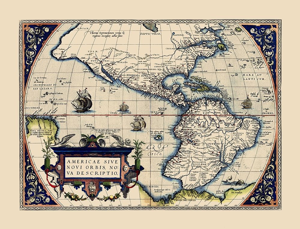 Western Hemisphere - Ortelius 1572