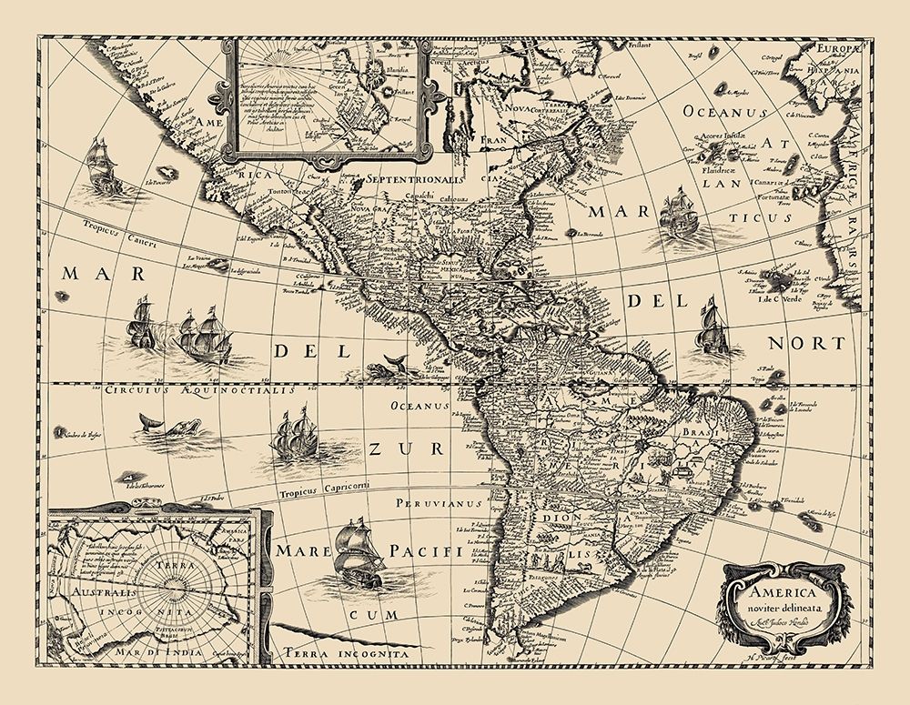 Western Hemisphere - Hondius 1640