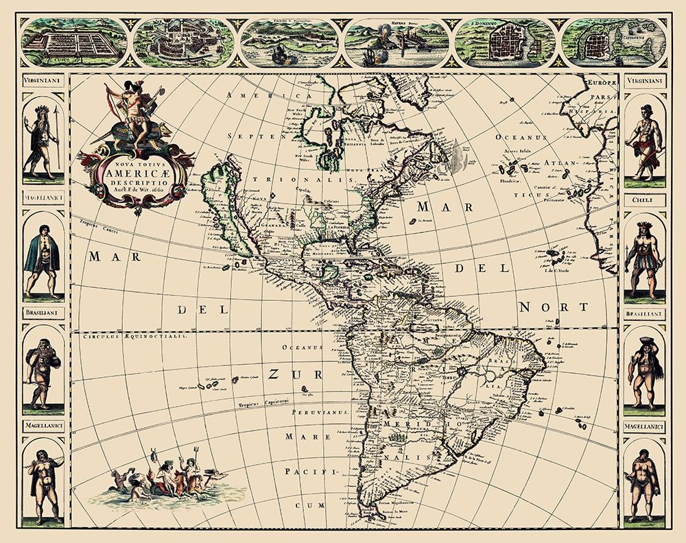 Western Hemisphere - De Wit 1660