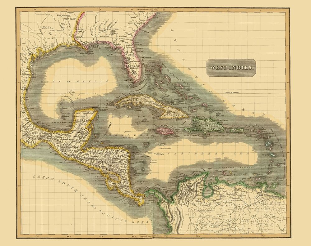 West Indies Caribbean - Thomson 1814