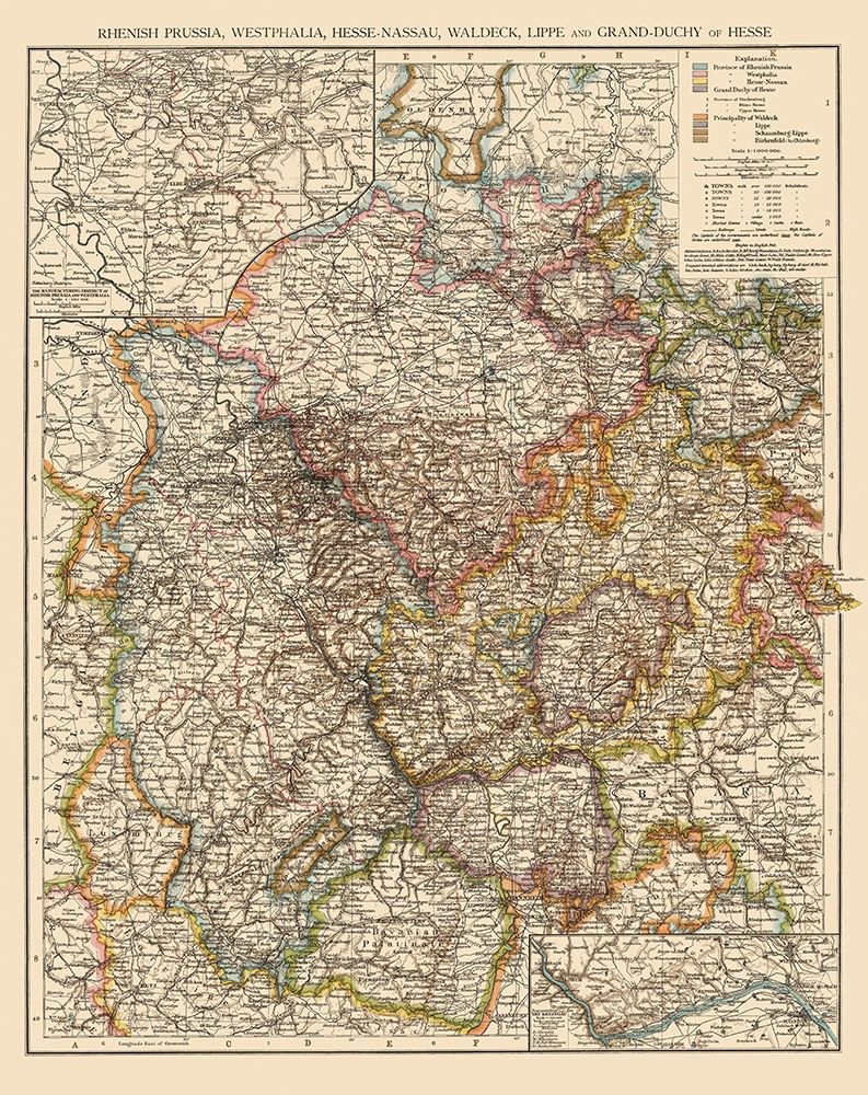 Westphalia Region Germany - Andree 1895