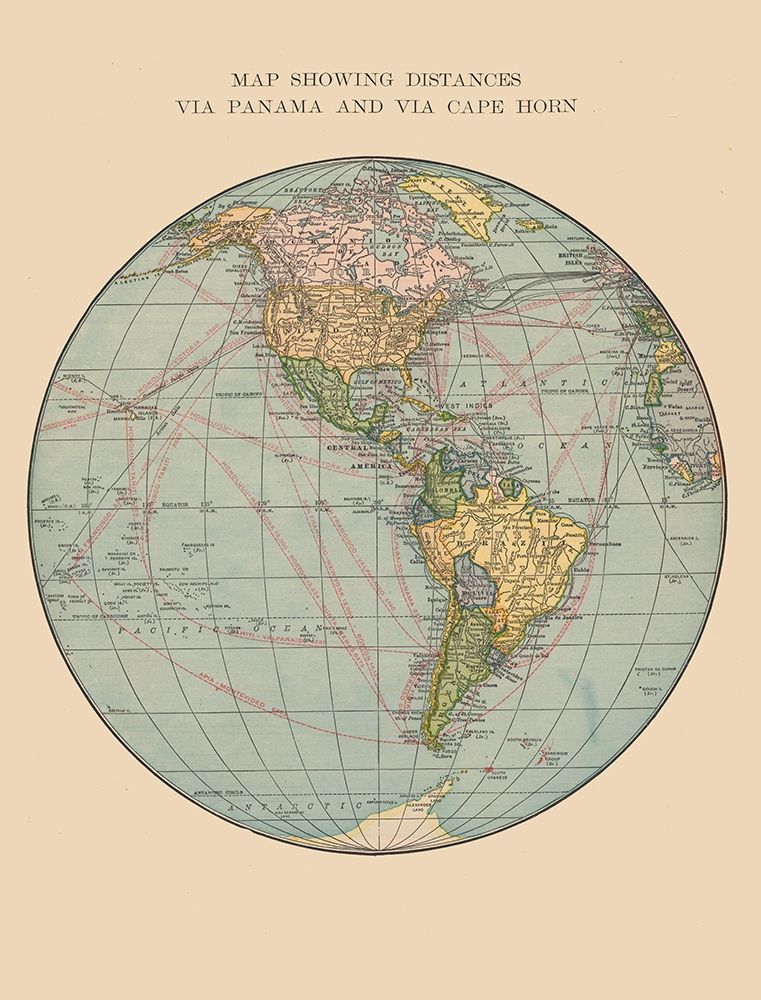 Western Hemisphere - Hammond 1910